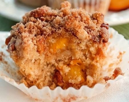 Easy Peach Muffins With Crumble Topping suggested serving