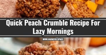 Easy Peach Muffins With Crumble Topping