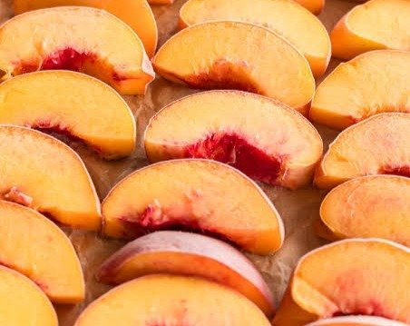 My Easy Method For Freezing Peaches top view