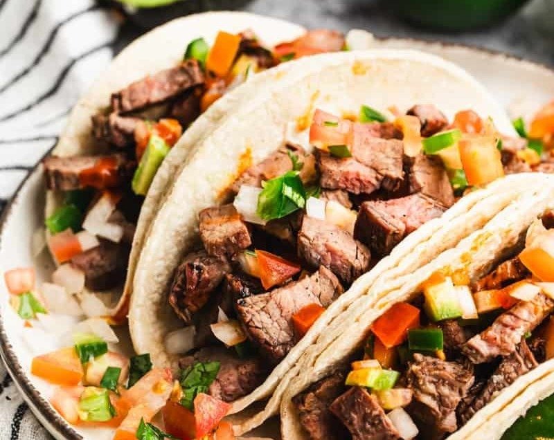 The Best Carne Asada Tacos You Will Ever Make top view