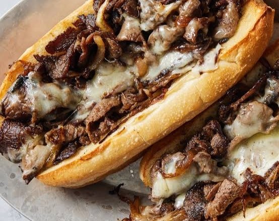 The Ultimate Philly Cheese Steak Sandwich Recipe top view