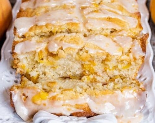 This easy peach bread recipe is perfect for summer suggested serving