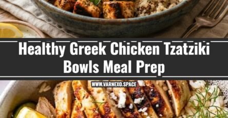 20 Minute Greek Chicken Tzatziki Bowls Meal Prep