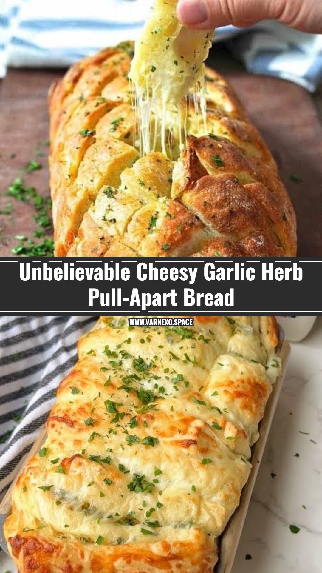 Easy Cheesy Garlic Herb Pull-Apart Bread