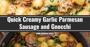Easy Creamy Garlic Parmesan Sausage and Gnocchi