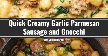 Easy Creamy Garlic Parmesan Sausage and Gnocchi