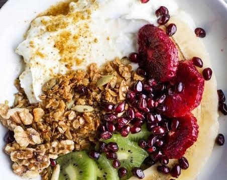 Easy homemade granola recipe for your next yogurt bowl top view