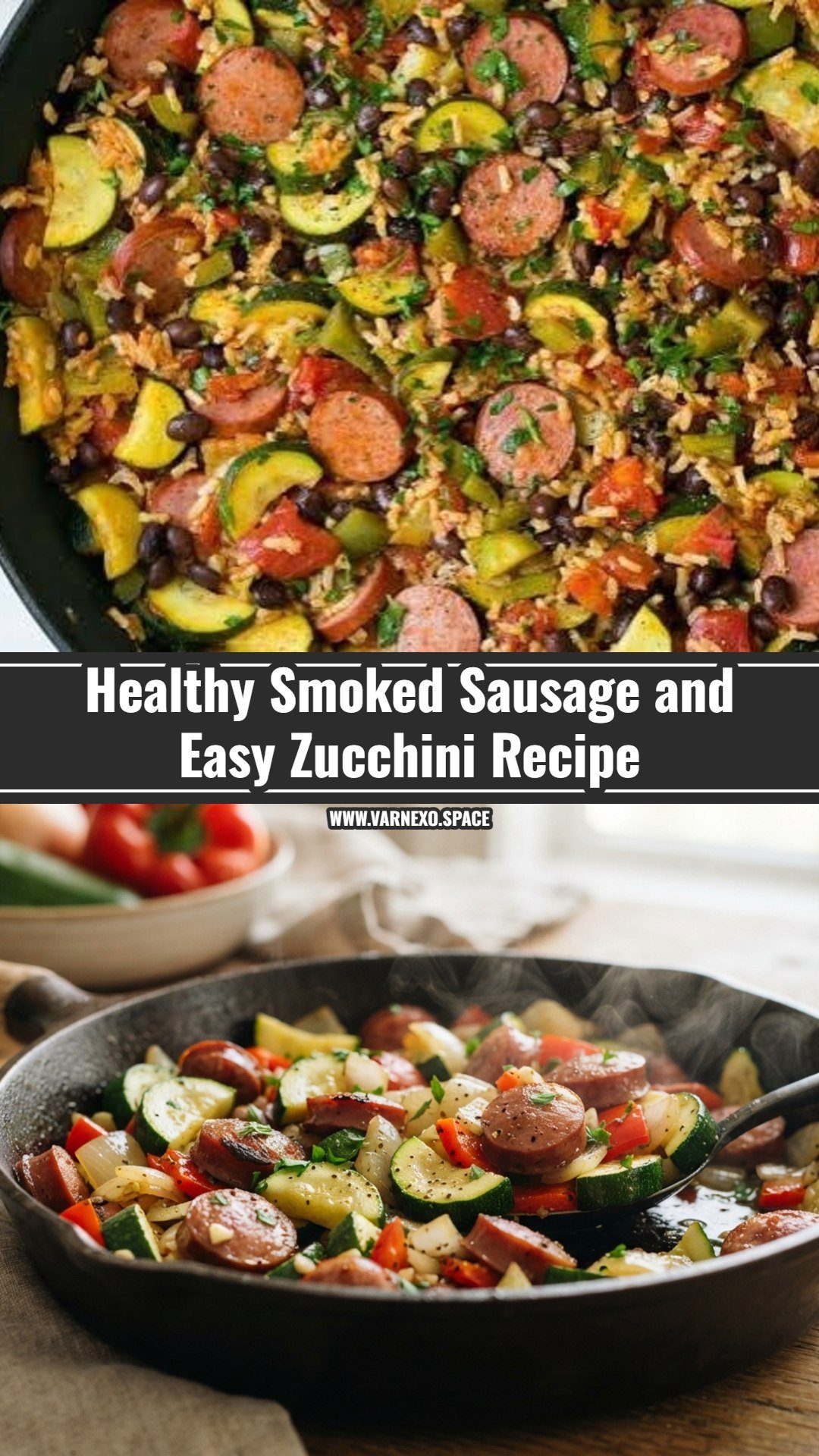 Easy Zucchini and Smoked Sausage Skillet Dinner