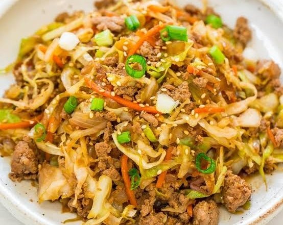This Easy Egg Roll in a Bowl is Ready in 15 Minutes top view