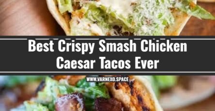 15 Minute Crispy Smash Chicken Caesar Tacos