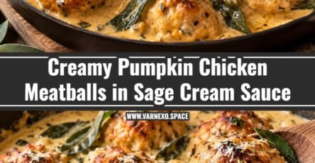 Best Creamy Pumpkin Chicken Meatballs in Sage Cream Sauce