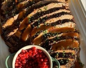 Best Honey Glazed Braised Brisket With Pomegranate suggested serving