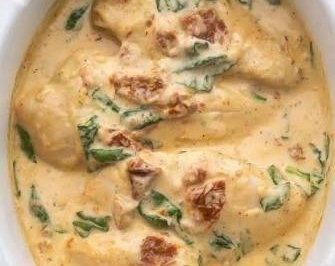 Cozy Creamy Crockpot Tuscan Garlic Chicken Orzo Soup suggested serving