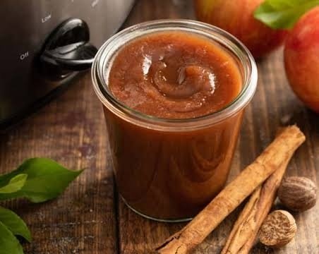 Easy Crockpot Apple Butter Recipe top view