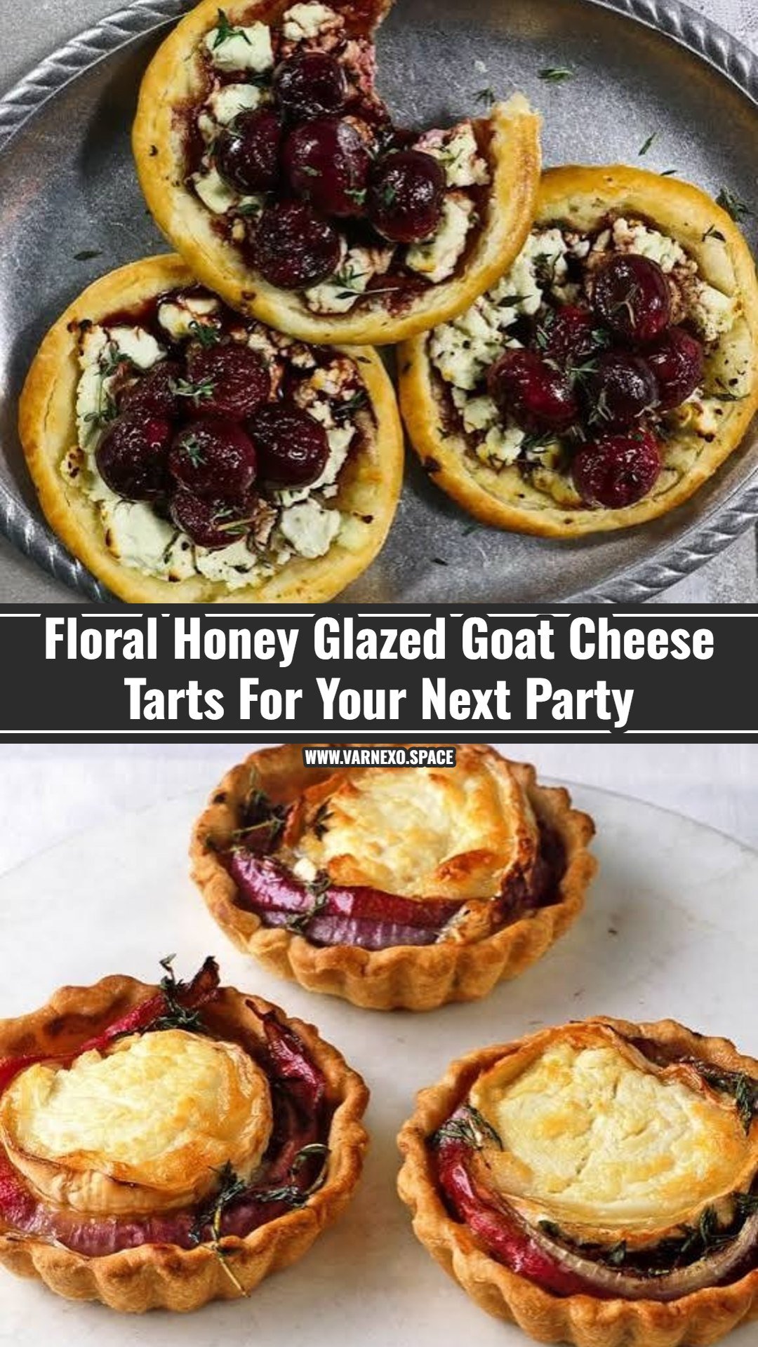 Easy Honey Glazed Goat Cheese Tarts With Edible Pansies