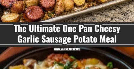 Easy One Pan Cheesy Garlic Butter Sausage and Potatoes