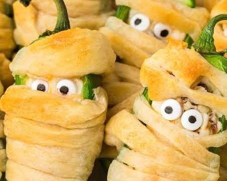 Spooky Mummy Jalapeno Poppers for Your Halloween Party top view