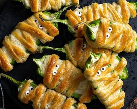 Spooky Mummy Jalapeno Poppers for Your Halloween Party suggested serving
