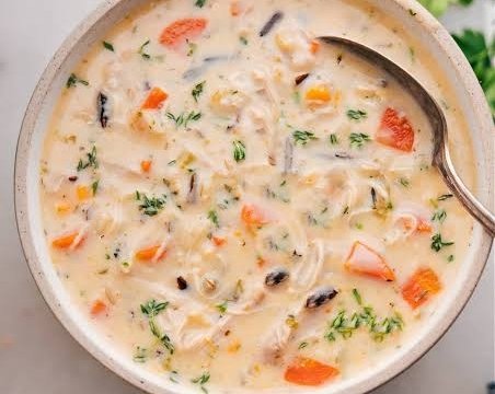 The Best Crockpot Chicken and Wild Rice Soup Recipe Ever suggested serving