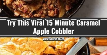 Viral 15 Minute Skillet Caramel Apple Cobbler Hack