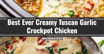 Viral Creamy Tuscan Garlic Crockpot Chicken